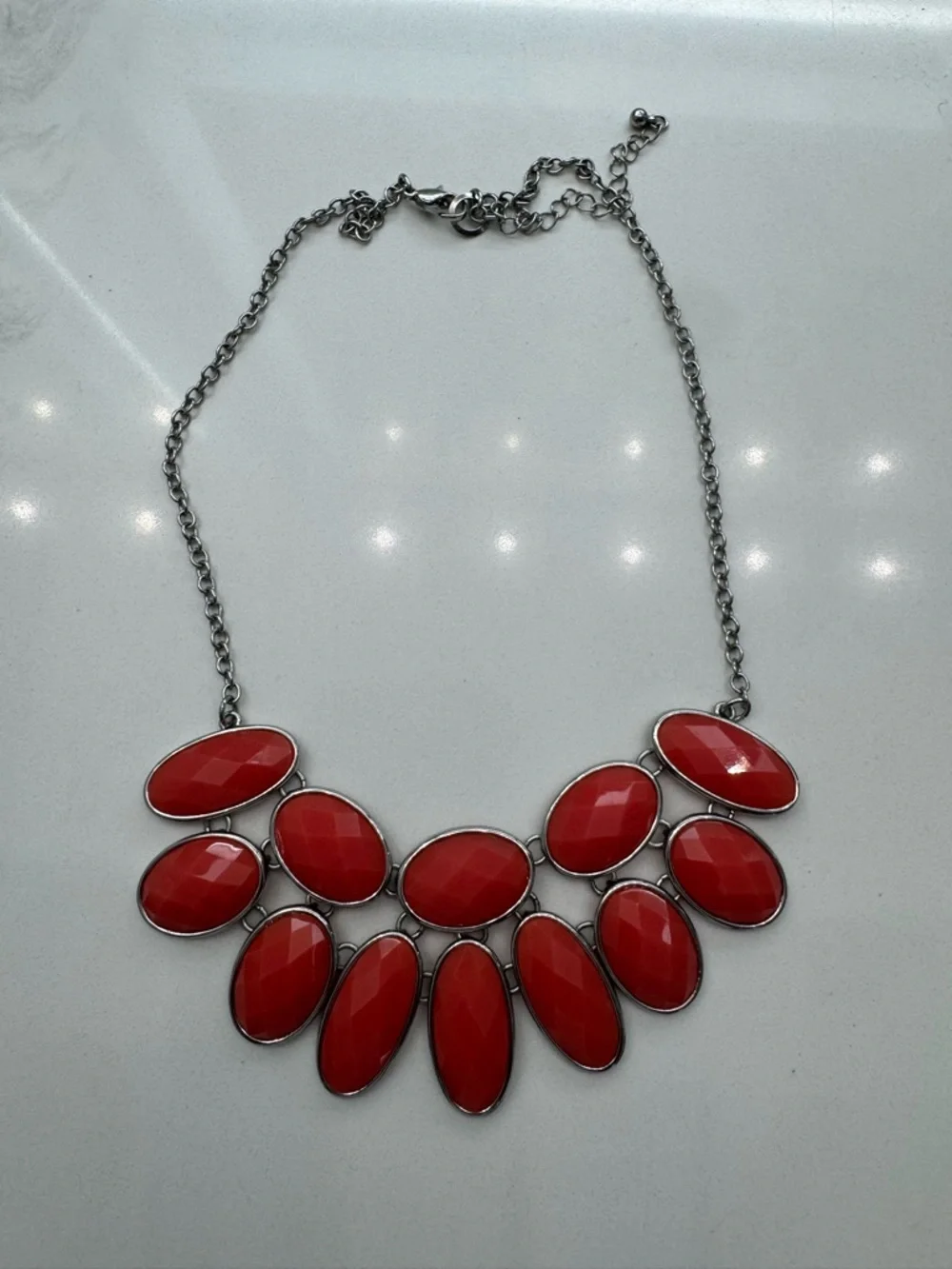 Dark Orange Statement Necklace!